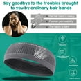 thumbnail image 3 of Powbrace Sports Performance Headband for Women & Men, One Size Fits Most, Elastic Athletic Non Slip Skinny Headbands, Grey, 3 of 4