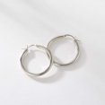 thumbnail image 5 of Pendientes de aro de plata de ley 925 para mujer Pendientes de aro hipoalergénicos para orejas sensibles JAMW Sencillez, 5 of 5