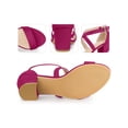 thumbnail image 2 of BLISSFUL STEP Women's Crisscross Strap Open Toe Block Heels Sandals, 2 of 5