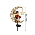 thumbnail image 5 of Solar Crescent Moon Snowman Christmas Garden Stake Light Ornament for Christmas Outdoor Decorations, 5 of 7