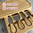 thumbnail image 3 of Tabla de quesos de bambú con cajón oculto y utensilios ARTE MARRON, 3 of 5