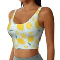 thumbnail image 5 of Sports Bra For Women, Funny Lemon Flower Leaves Sports Bras For Women High Support, Workout Tank Tops Woman With Removable Cups, 5 of 8