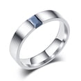 thumbnail image 5 of Hyasfey Unisex Ring Bright Luster Adjustable Open Design Glossy All Match Decoration Gifts Cubic Zirconia Women Men Wedding Engagement Ring for Banquet, 5 of 8
