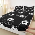 thumbnail image 4 of Erosebridal Football Sport Lover Kids Bed Sheets,Ball Games Soccer Theme King Sheets For Girls Boys 4-Piece, 4 of 6