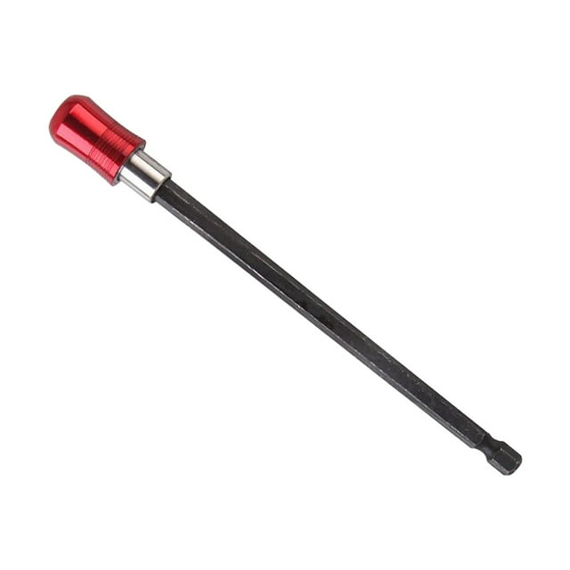 S SERENABLE 1/4inch Hex Shank Bar Socket Bit Holder for Nuts Handheld Driver 150mm Red