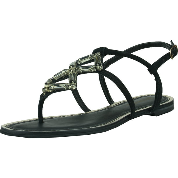Bruno Menegatti Resort Black Leather Sandal 7 US - Walmart.com