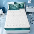 thumbnail image 4 of Erosebridal Ocean Manatee Zipper Twin Comforter Sets with Fitted Sheet and 2 Pillowcases, Sea Animal Zipper Bedding Set, Reversible, 4 of 7