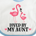 thumbnail image 4 of Inktastic My Aunt Loves Me Flamingo Niece Girls Baby Bib, 4 of 4