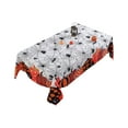 thumbnail image 2 of Hvmvliv Halloween Tablecloth 59x70in Waterproofs Polyester Web Halloween Tablecloth Party Pumpkin Dining Table Decoration Printed Tablecloth Suitable for Halloween Decoration White, 2 of 6