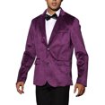 thumbnail image 4 of Lars Amadeus Formal Suede Blazers for Men's Slim Fit Solid Two Button Suit Sports Coats, 4 of 5