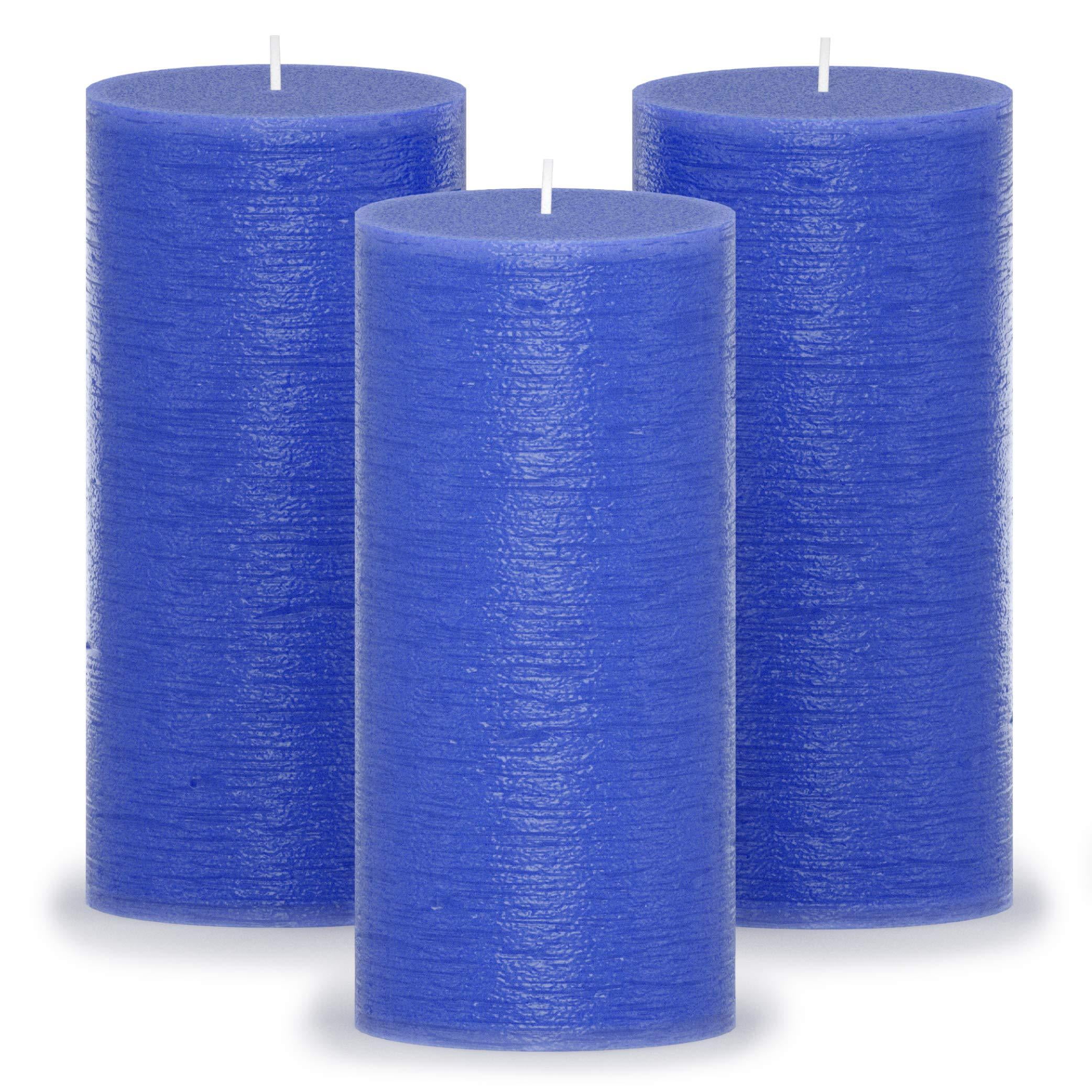 CANDWAX 3x3 Pillar Candle Set of 3 Decorative Candles Unscented and No Drip Candles Ideal as