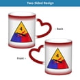 thumbnail image 5 of Taza de café de cerámica para veteranos de la 4.ª División Blindada del ejército de EE. UU., taza de té mágica para la oficina, hogar, taza de cielo estrellado que cambia de color sensible al calor,, 5 of 5