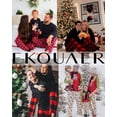 thumbnail image 5 of EKOUAER Kids Christmas Sleepwear Black Red Plaid Pajamas Family Matching Set Winter Loungewear Set, 5 of 6