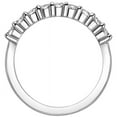 thumbnail image 2 of Pompeii 1/2ct Diamond Wedding Ring Half Eternity Wedding Band 14K White Gold (I/J,I2), 2 of 3