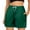 Dark Green, variant on Women's High Waisted Stretchy Denim Bermuda Shorts Drawstring Color Waist Comfy Solid Elastic Pants Casual Summer Jean Shorts with Pockets XS-3XL