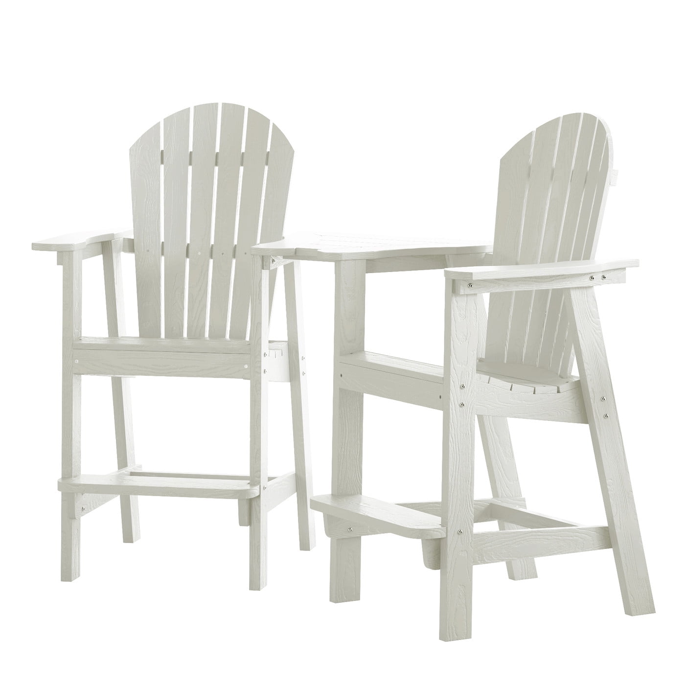 Musser Outdoor Adirondack Chair Set Of 2 Wooden Patio Chair Lounge Chair White