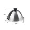 thumbnail image 4 of Cook N Home Stainless Steel 6 Inch Basting Cover, Grill Cooking Steaming Dome lid Set of 2, Multipurpose Kitchen Cooking & Outdoor Barbecue Covers, Dishwasher Safe, 4 of 4