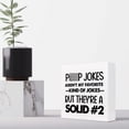 thumbnail image 5 of Zomyto 5x5 Inch Funny Bathroom Sign Decor,Poop Jokes Aren't My Favorite Wooden Box Sign Desk Decor, 5 of 7
