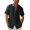 Black, variant on Print Men Short Sleeve Turn-Down Collar Casual Blouse Tops