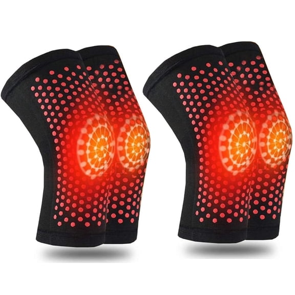 2 Pairs Self Heating Knee Brace for Women Men Stretchy Warm Cotton Sleeve Knee Support Hot Therapy Knee Pads for Knee Injury Arthritis Joint Pain Soreness Cramps Muscle pain Relief