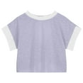 thumbnail image 5 of Delliss Girls Criss Cross Back T-Shirts Short Cap Sleeve Tee Tops, 5 of 5