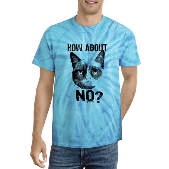 How About No? Grumpy Cat Tie-Dye Cyclone Men -, Male Medium