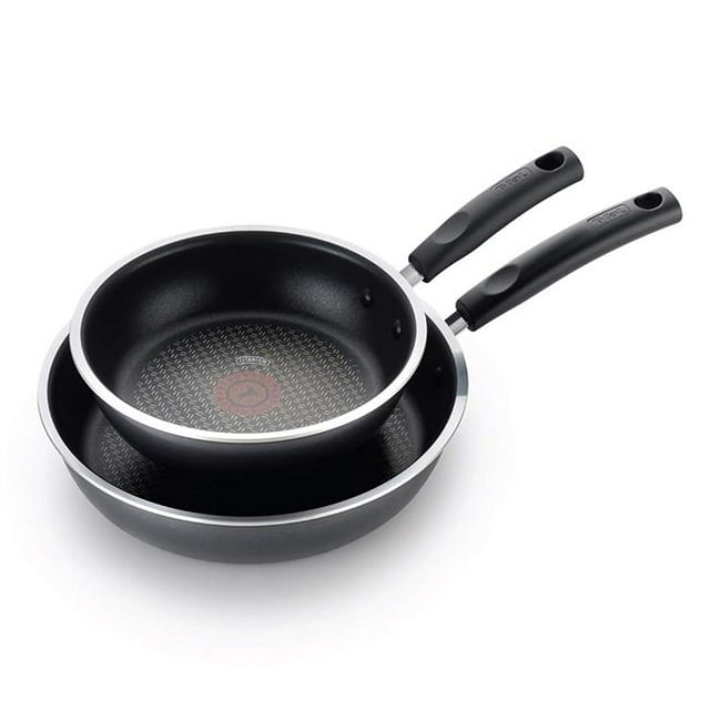 T-Fal B061S264 18 & 10 in. Signature & Fry Pan Set, Gray - 2 Piece