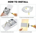 thumbnail image 5 of LNGOOR 6W Modern Wall Sconce Up Down Lamp Acrylic LEDs Wall Mounted Lights Warm Light 8.7*4.3 Inch Rounded Black, 5 of 7