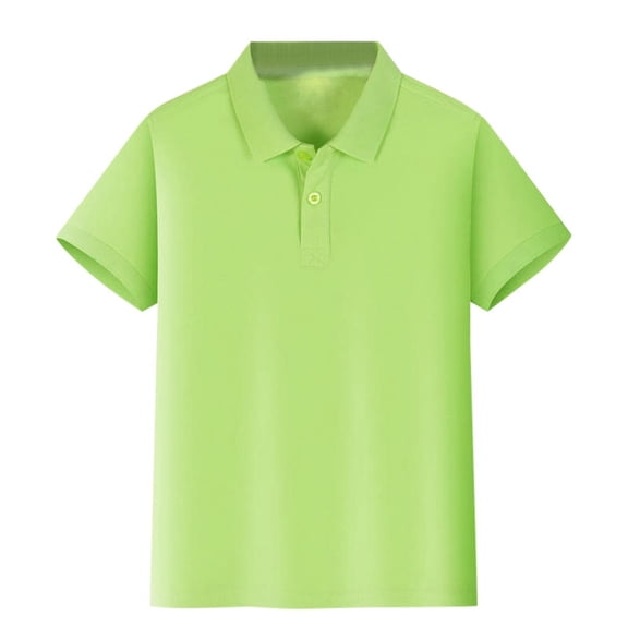 Little Girls' Pique Polo Shirts Short Sleeve School Uniform Shirts Tops Button Closure