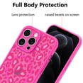 thumbnail image 3 of Funda iPhone 12 Pro Max KANGHAR con estampado de leopardo rosa intenso, 3 of 6