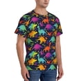 thumbnail image 5 of Rocae Colorful Dinosaur for Men's Moisture-Wicking Crew Tee - T-Shirt for Sports, Outdoor Activities, and Casual WearXX-Large, 5 of 9