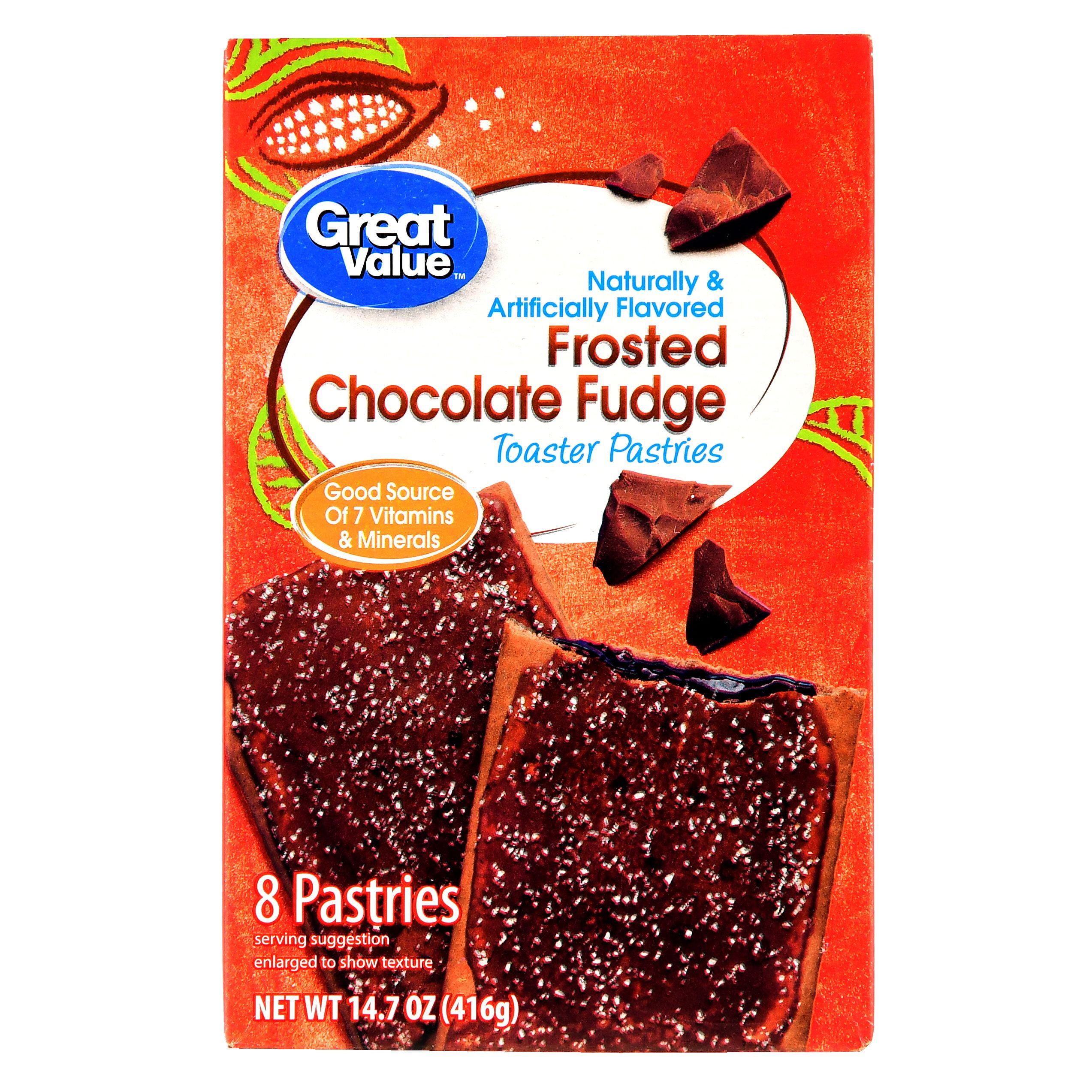 Great Value Frosted Toaster Pastries, Chocolate Fudge, 14.7 oz, 8 Count