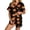 Black, variant on Halloween Pajamas Women Casual Short Sleeve Shirt Shorts Summer Fall Relaxed 2 Piece Pajama Sets for Women 2 Piece Beige L
