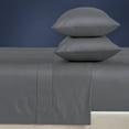 thumbnail image 4 of LCM Home Fashions 300 thread count 100 percent TENCEL  sheets set Charcoal King, 4 of 5