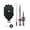 010 black red, variant on Yihuala Household Clock Repair Movement Hour Second Needle for Large Wall Clock Repair Clock Parts