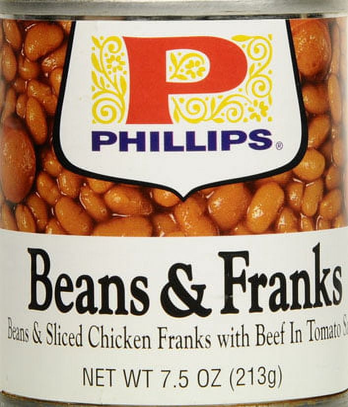 Phillips Beans & Chicken Franks with Beef and Tomato Sauce, 7.5 oz Can