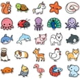 thumbnail image 2 of 50Pcs Cute Animal Stickers for Kids Mixed Pack Waterproof Water Bottle Stickers Computer Laptop Cartoon Aesthetic Stickers for Boys Girls Teens Fridge Luggage Bike Decals Vinyl Sticker (Animals), 2 of 5