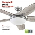 thumbnail image 3 of Honeywell Carmel Ceiling Fan, Quiet Motor and Remote Control, 48 Inch, Matte Nickel, 3 of 19