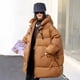 thumbnail image 4 of Chaqueta de plumón de invierno para mujer, nueva chaqueta de plumón con capucha y cremallera de longitud media, plumón de pato blanco, cálida, gruesa, informal, versión grande, prendas de vestir exter, 4 of 5