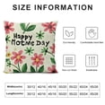 thumbnail image 6 of Awypu Watercolor Pink Flower Throw Pillow Covers Happy Mother’s Day Quotes 2pcs Cushion Case Green Leaves Pillowcase Mom Birthday Gift Decorations (Mother 13) 24x24in, 6 of 6