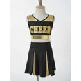 thumbnail image 5 of Aislor Girls Cheer Leader Uniform Cheerleading Halloween Cosplay Outfits A Black 14, 5 of 7