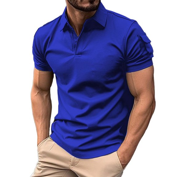 Shirts for Men Slim Fit Short Sleeve Golf Shirts Fashion Casual Buttons Lapel Business Casual Shirt