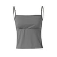 thumbnail image 6 of Sngxgn Women's Lace Tank Top Lace Camisole Tank Tops Sleeveless Crop Lace Trim Y2k Tops(Grey,M), 6 of 7