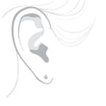 thumbnail image 3 of Ladies 14K Solitaire Round 0.75 Ctw Natural Diamond Bezel Stud Earrings for Her (White Gold), 3 of 4