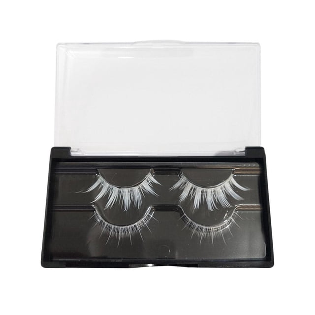 Wartleves Pestañas postizas naturales para cosplay, pestañas superiores e inferiores, pestañas postizas blancas T4C8 }✨