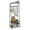 Double row hook 60 width black, variant on Hall Tree Coat Rack with Shoe Storage – with 10 Hooks & 3 Storage Shelves – Coat Tree for Entryway, Bedroom, Living Room – Double Row Hook 60 Width Gray