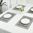 thumbnail image 7 of Unique Bargains Set of 6 Placemats for Kitchen Table Decor Silver Black, 7 of 7