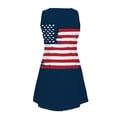 thumbnail image 4 of Jophufed 4Th of July Independence Day American Flag Print Midi Patriotic Beach Sundress,Women Fashion Summer Casual Sexy Sleeveless Round Neck Dress, 4 of 4