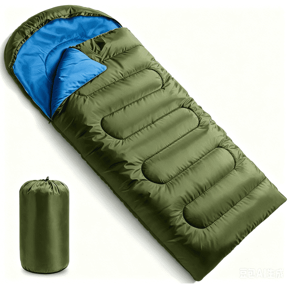 TINKLE WELL Camping Sleeping Bag for Adults & Kids, 4 Season Waterproof Lightweight Camping Sleeping Bag with Compression Sack for Hiking, Backpacking & Travel, 83*30inch