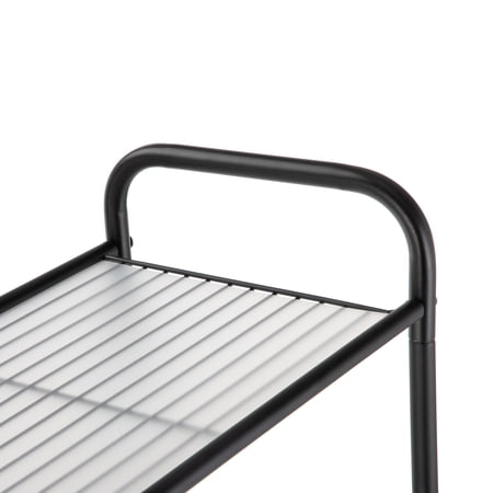 MAINSTAYS OVER-THE-TOILET STEEL STORAGE UNIT WITH 3 SHELVES AND LINERS, MATTE BLACK